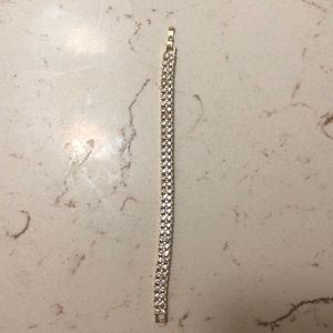 14k solid tennis chain (double row, lab diamonds)